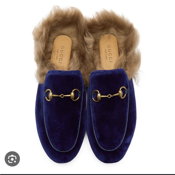 Gucci Velvet Fur Princetown - Picture 3 of 12